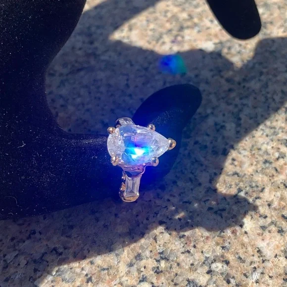 🔥SUZANNE SOMERS VERMEIL PEAR & BAGUETTE RING🔥 - Picture 3 of 3